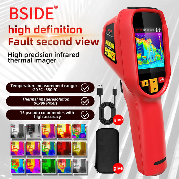 BSIDE HX1 Handheld Thermal Imaging Camera PC Analysis Software Industrial Tester -20~550C 240×240IR resol product image