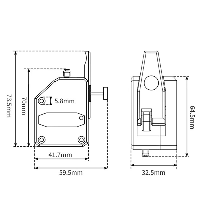 3D Printer Parts for MK8 Extruder Clone Dual Drive Extruder Upgrade Bowden Direct Extruder 1.75mm Filament for CR10 Ender 3 Pro