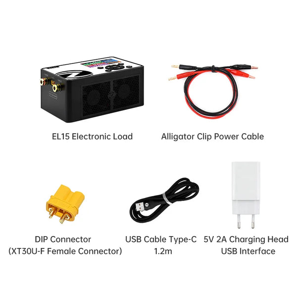 ALIENTEK EL15 DC Electronic Load 150W Battery Capacity Tester Mini Programmable Power Supply Checker Constant Current Voltage
