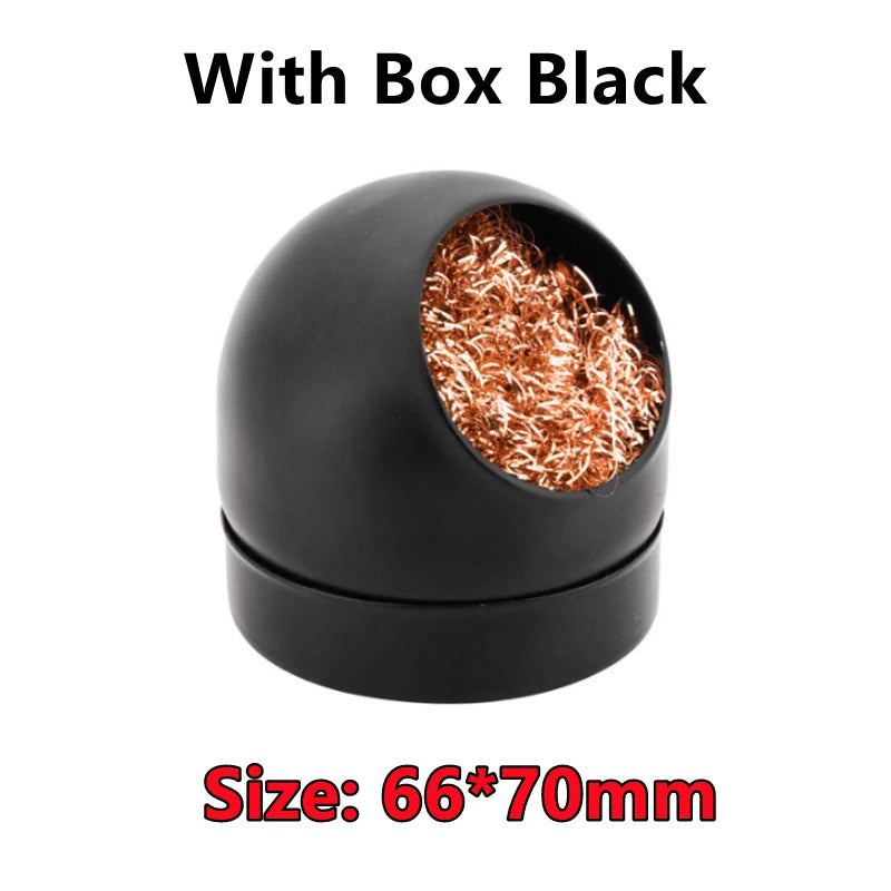 New Cleaning Ball Desoldering Soldering Iron Mesh Filter Cleaning Nozzle Tip Copper Wire Cleaner Ball Metal Dross Box Clean Ball