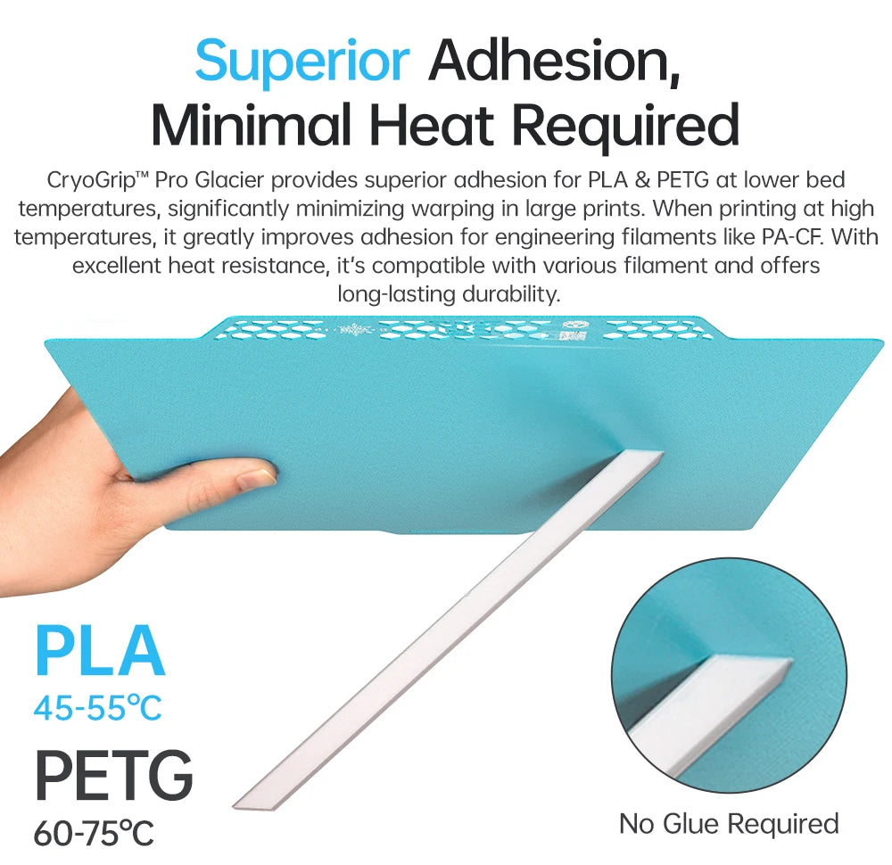 BIGTREETECH Glacier Panda Build Plate Spring Steel Cool Plate CryoGrip Double-Sided For BambuLab H2D P1 X1 A1 Kobra3 K2 PLUS