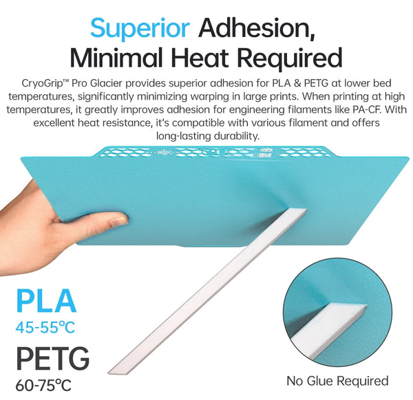 BIGTREETECH Glacier Panda Build Plate Spring Steel Cool Plate CryoGrip Double-Sided For BambuLab H2D P1 X1 A1 Kobra3 K2 PLUS