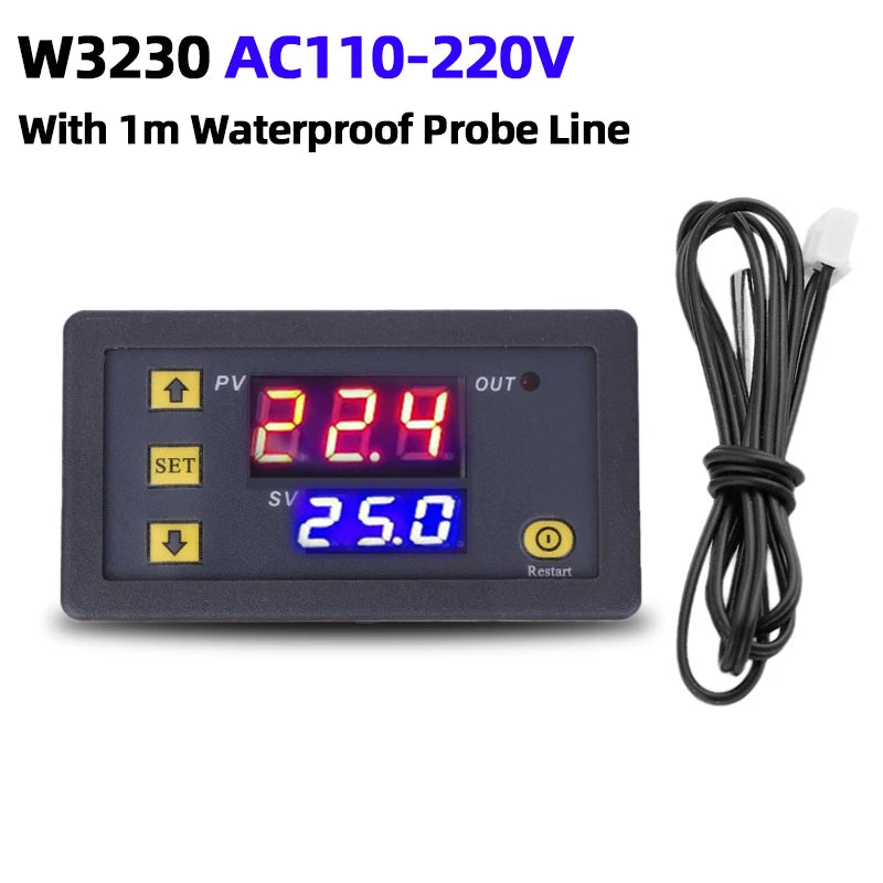 W3230 Mini Digital Temperature Controller 12V 24V 220V Thermostat Regulator Heating Cooling detail image 9