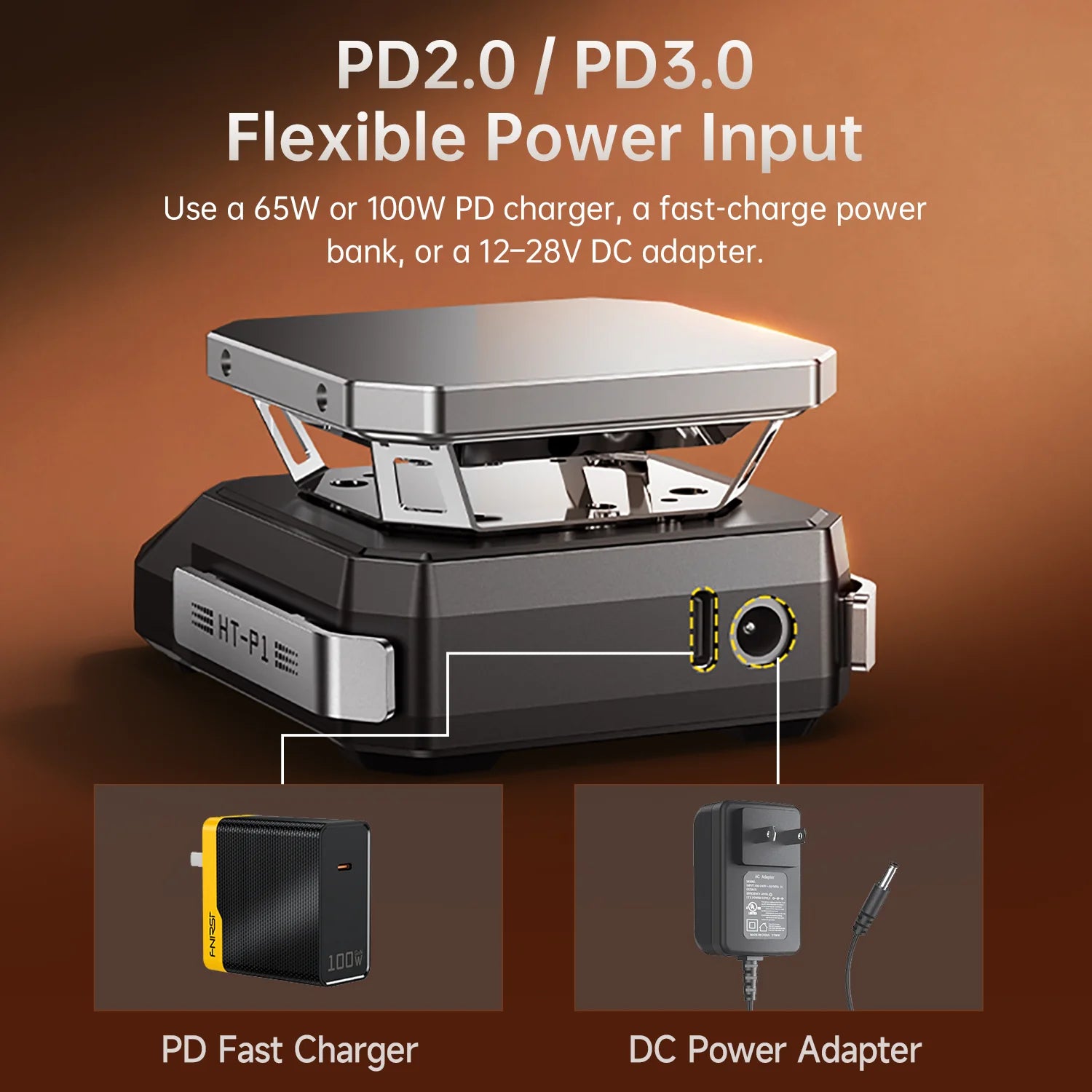 FNIRSI HT-P1 Mini Hot Plate 150W PD3.1/3.0 Type-C Constant Temperature Preheater Station for PCB SMD Electronics Repair Tool