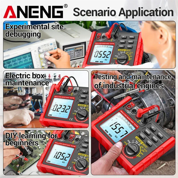 ANENG MH15 Digital Megohmmeter Insulation Resistance Tester Earth Megometro 6000 Count detail image 4