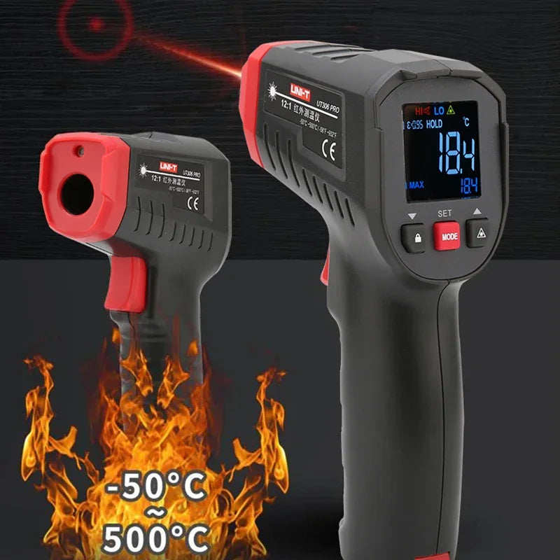 UNI-T Digital Thermometer Non-contact industrial Infrared Laser Temperature Meter UT306S detail image 2