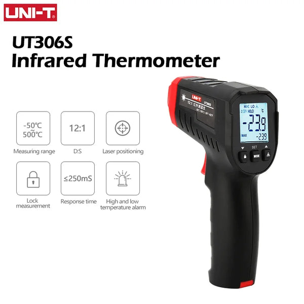 UNI-T Digital Thermometer Non-contact industrial Infrared Laser Temperature Meter UT306S detail image 7