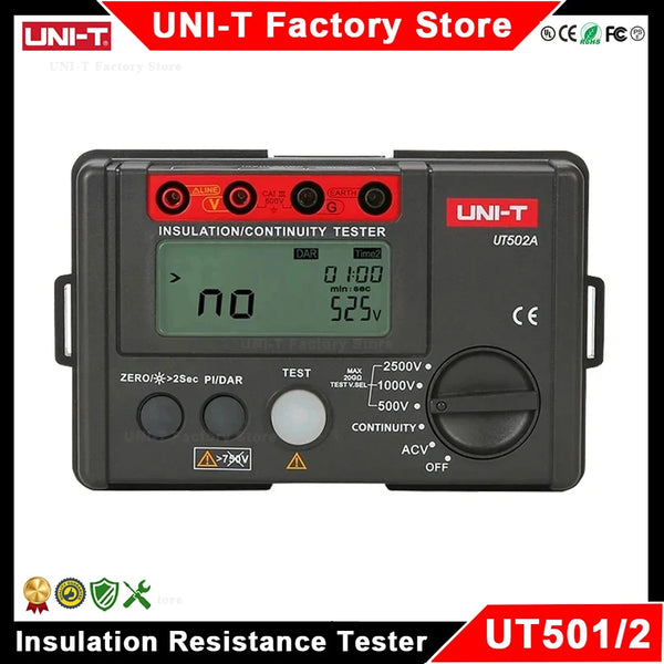 UNI-T Insulation Resistance Tester UT501 UT502 Digital Voltmeter Ohmmeter Megohmmeter Professional Ohm Me product image