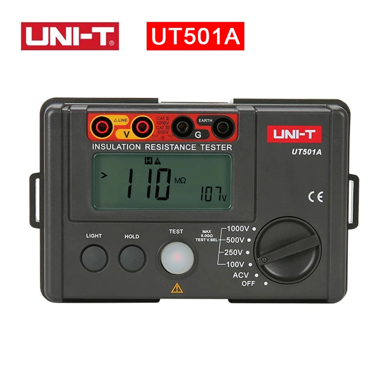 UNI-T Insulation Resistance Tester UT501 UT502 Digital Voltmeter Ohmmeter Megohmmeter detail image 3