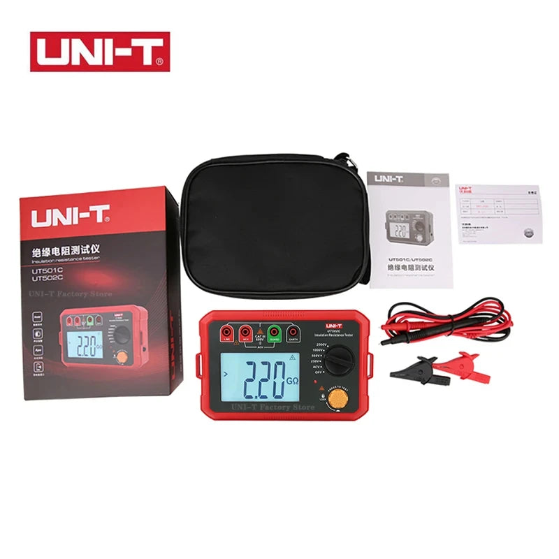 UNI-T Insulation Resistance Tester UT501 UT502 Digital Voltmeter Ohmmeter Megohmmeter detail image 11
