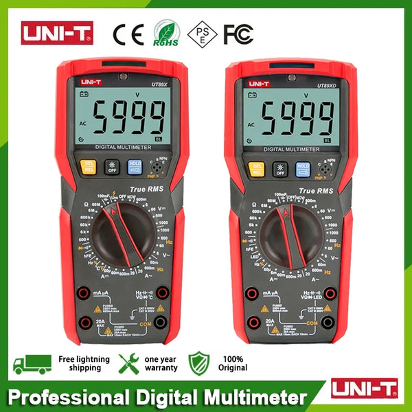 UNI-T Professional Digital Multimeter UT89X UT89XD True RMS NCV 20A Current AC DC Voltmeter Capacitance R product image