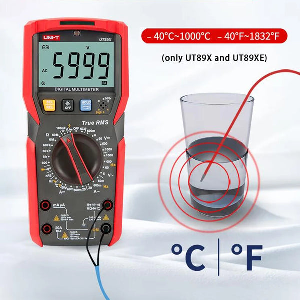 UNI-T Professional Digital Multimeter UT89X UT89XD True RMS NCV 20A Current AC DC Voltmeter detail image 2