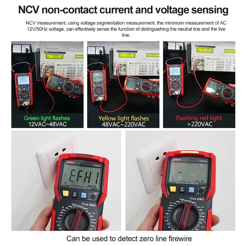UNI-T Professional Digital Multimeter UT89X UT89XD True RMS NCV 20A Current AC DC Voltmeter detail image 3