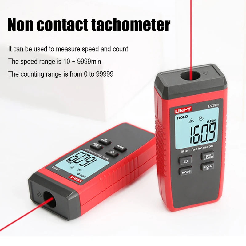 UNI-T UT373 Mini Digital Laser Tachometer Non Contact Universal 99999 RPM Meter Rotational Speed Sensor T product image