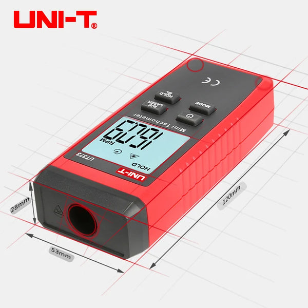 UNI-T UT373 Mini Digital Laser Tachometer Non Contact Universal 99999 RPM Meter Rotational detail image 2