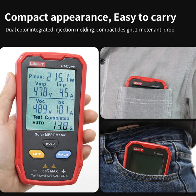 UNI-T UT673PV Solar MPPT Meter Maximum Power Tester Photovoltaic Panels Tracker Peak Open detail image 2
