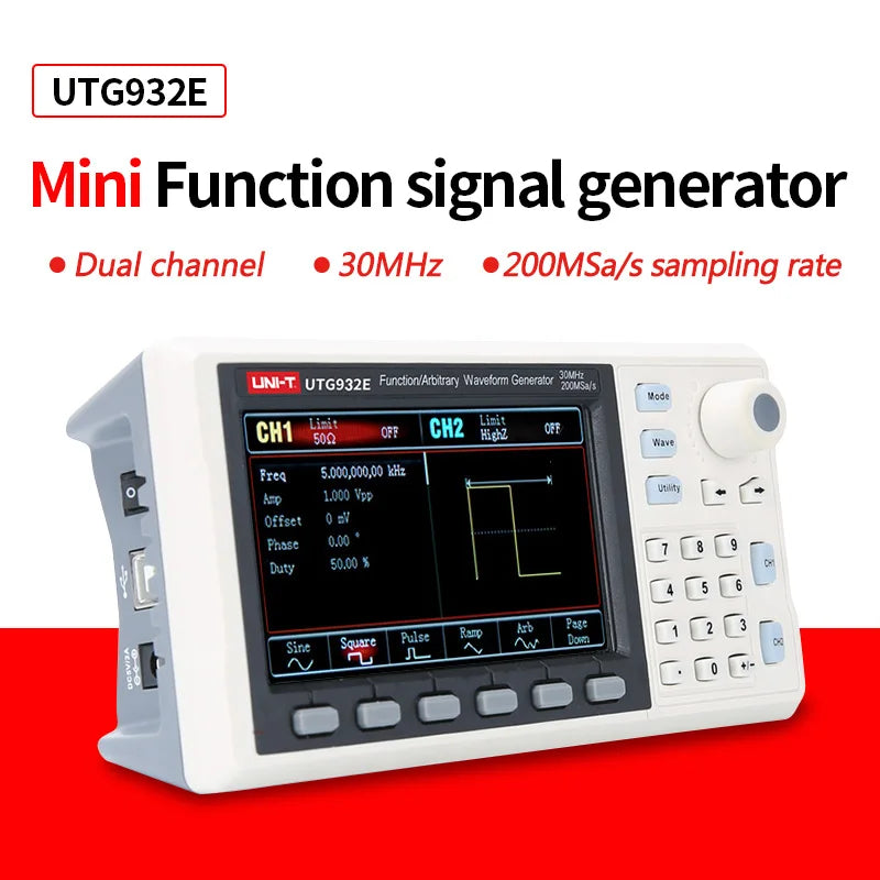 UNI-T UTG932E UTG962E Function Signal Generator 30Mhz 60Mhz Dual Channel Frequency Sine Wave detail image 8