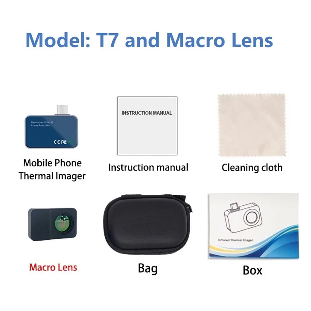 TOOLTOP T7 256*192 Android Type-C Thermal Imager 25Hz Mobile Thermal Imaging Camera for detail image 8